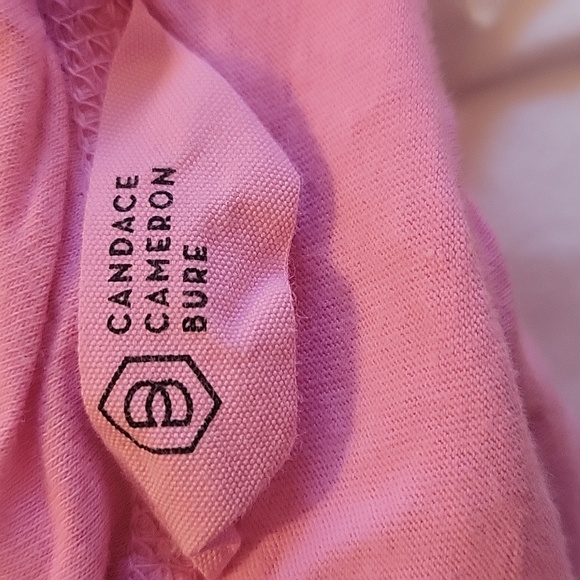 Candance Cameron Bure Long Sleeved Pink & White Tye Dye Cotton Shirt, Size: 1X - Picture 6 of 8